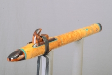 Yellow Cedar Burl Native American Flute, Minor, Mid G-4, #L14J (1)